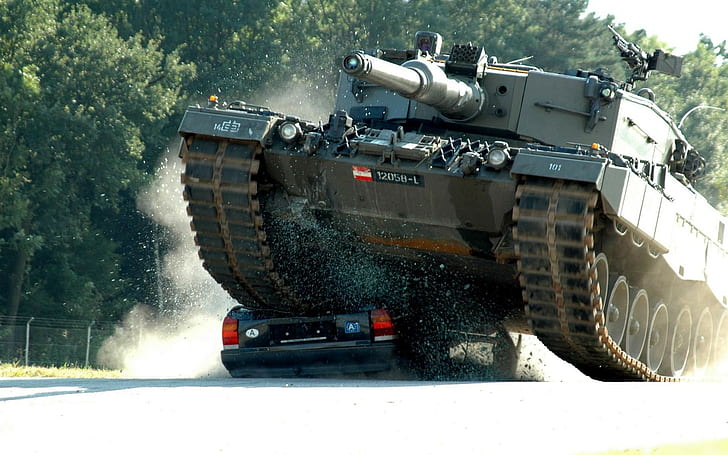 tank, tank destroyer, car, vehicle, military, Leopard 2