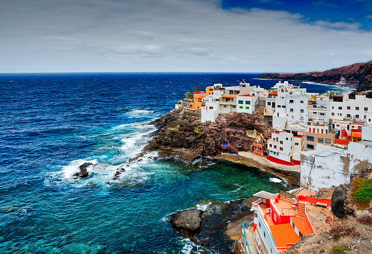 Playa La Caleta de Arriba, Spain, Las Islas Canarias, Canary Islands, HD wallpaper