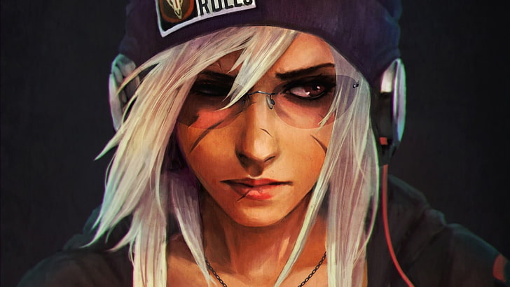 gray-haired woman wearing cap anime character wallpaper, Overwatch