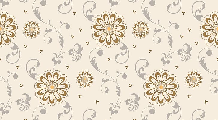 background, pattern, Flowers, Texture units, beige, HD wallpaper