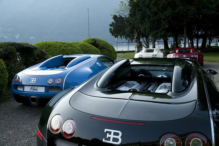 Bugatti 16.4 Veyron Sang Bleu, bugatti veyron centenaire 2009, HD wallpaper