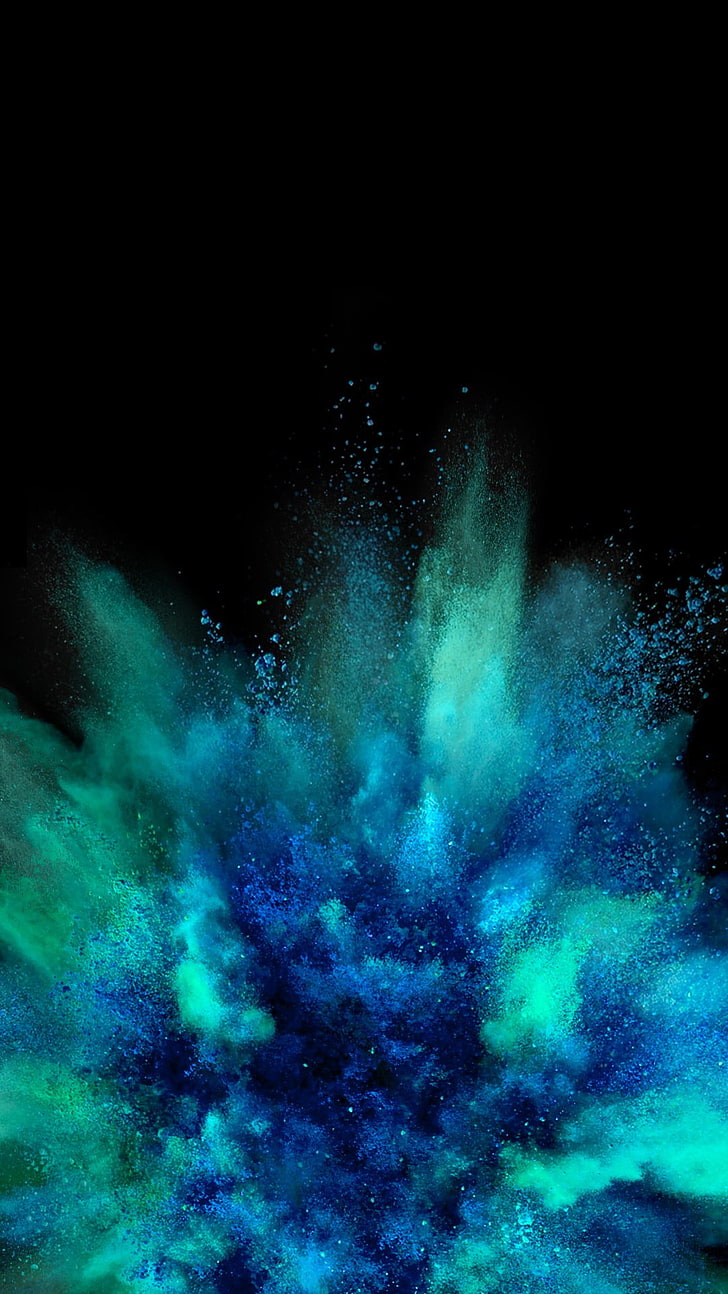 HD wallpaper: blue and green powder