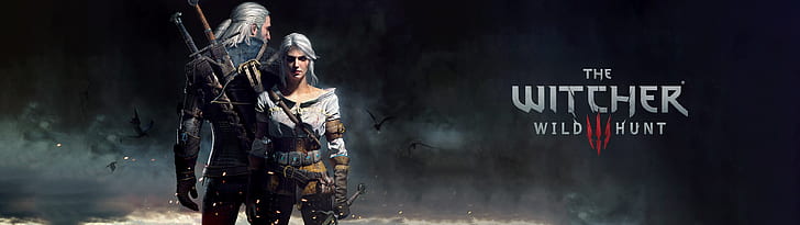 video games, The Witcher 3: Wild Hunt, multiple display, HD wallpaper
