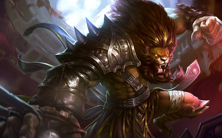 lion character wallpaper, heroes of newerth, ferocious leo night hound