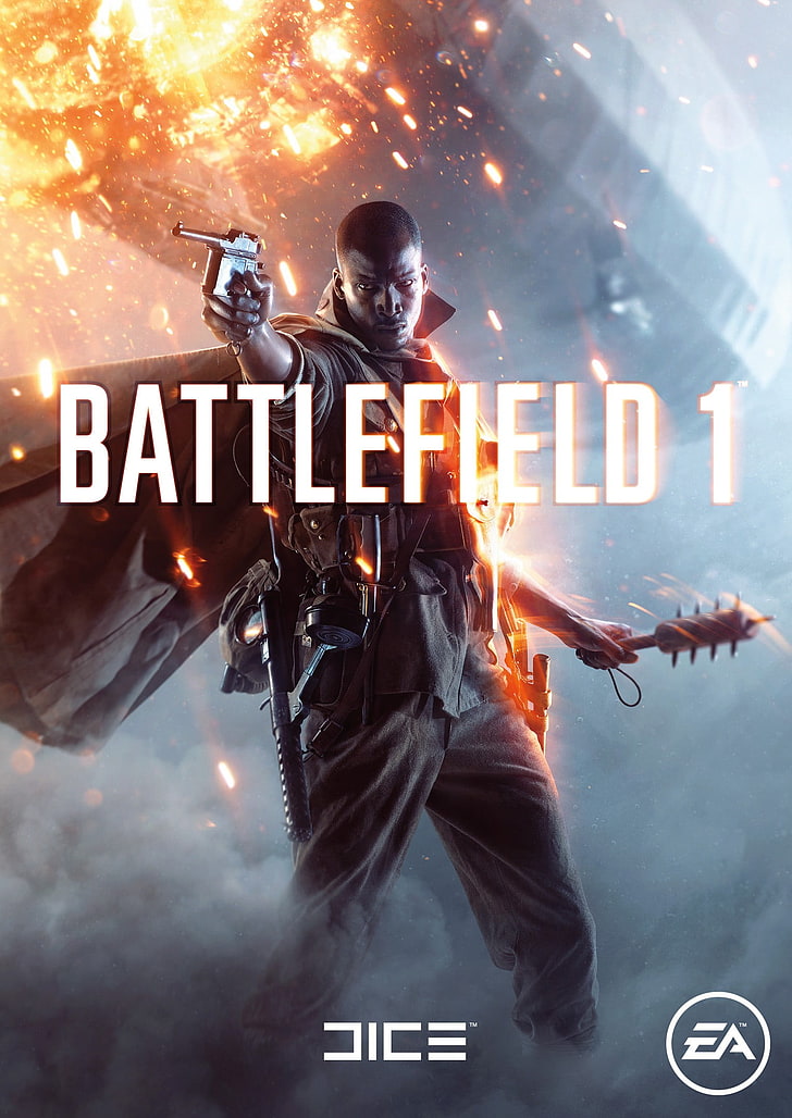 Battlefield 1 digital wallpaper, PC gaming, communication, adult, HD wallpaper