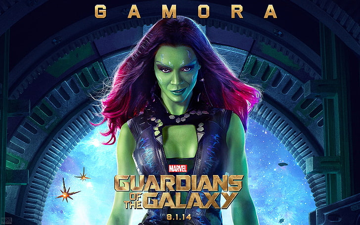 Gamora digital wallpaper, Marvel Comics, Guardians of the Galaxy