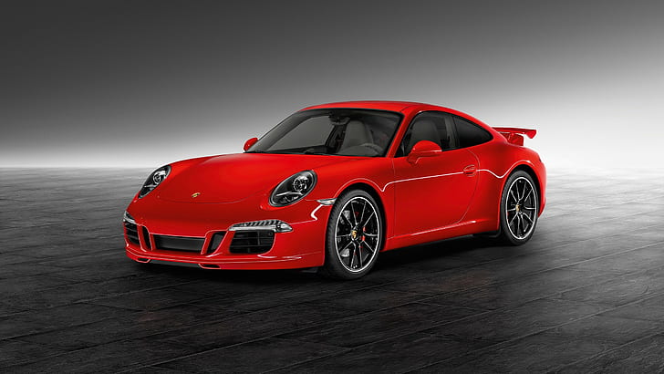 Porsche 911, car, red cars, HD wallpaper