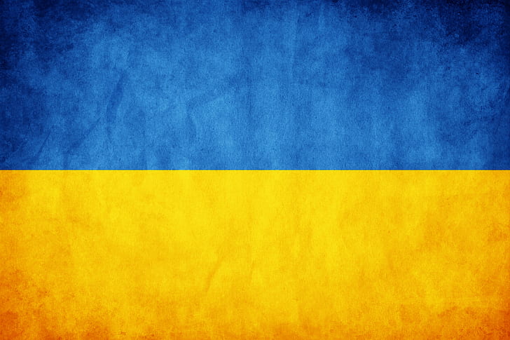 Ukraine, Flag, Texture, backgrounds, blue, yellow, textured, HD wallpaper