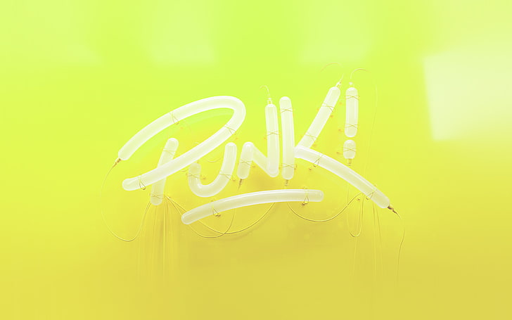 HD wallpaper: punk, neon, sign, art, minimal, illustration, yellow, green  color | Wallpaper Flare