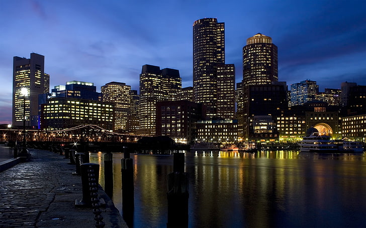 Boston, skyline, building exterior, architecture, built structure, HD wallpaper