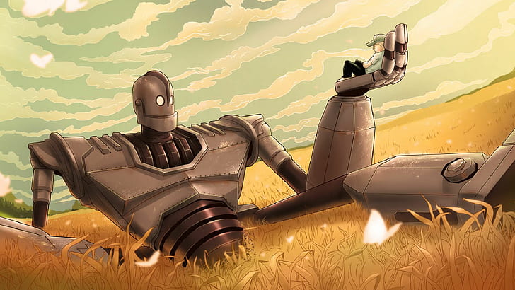 The Iron Giant Drawing Robot Giant HD, cartoon/comic, HD wallpaper