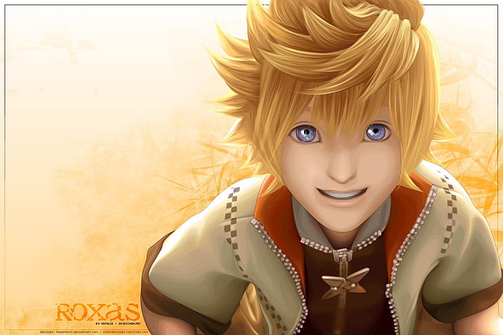 Roxas anime character, Kingdom Hearts, Roxas (Kingdom Hearts), HD wallpaper