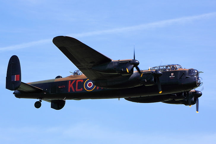 bomber, four-engine, heavy, Avro Lancaster, HD wallpaper