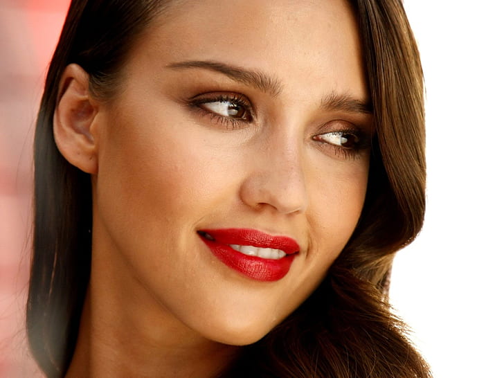 Jessica Alba Hot Lips  Photoshoot, HD wallpaper