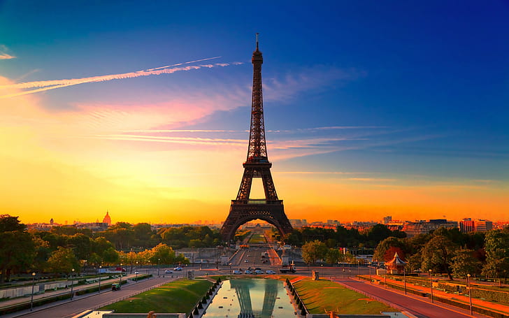 City of Paris France, Eiffel Tower, HD wallpaper
