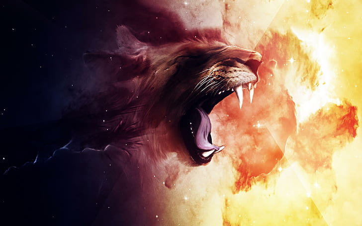 Roaring Lion, HD wallpaper