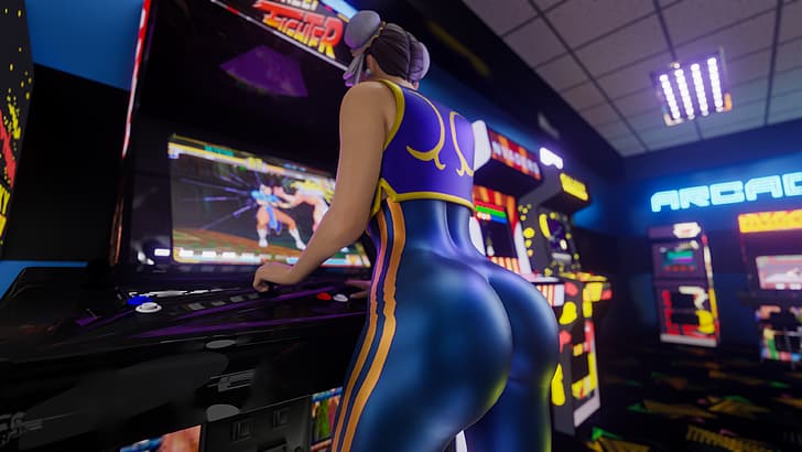 Chun-Li, Street Fighter, video games, video game girls, ass, HD wallpaper.