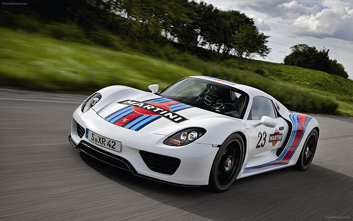 Porsche, Porsche 918 Spyder, car, white, concept cars, mode of transportation, HD wallpaper
