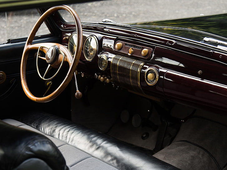 1941, continental, coupe, interior, lincoln, luxury, retro