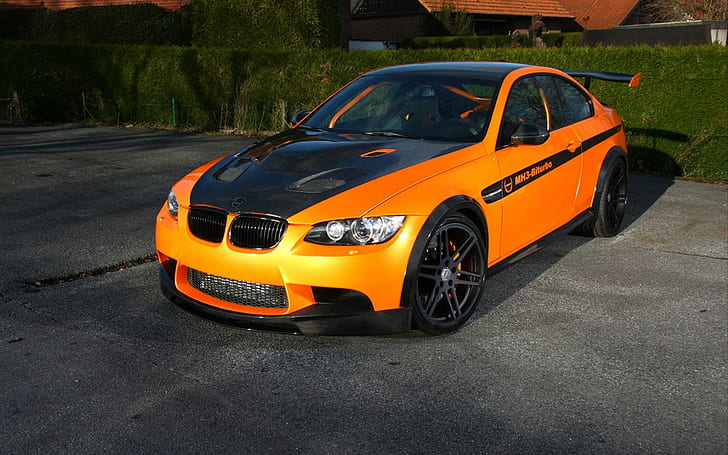Manhart MH3 V8 RS Clubsport 2012, orange bmw coupe, cars, other cars, HD wallpaper