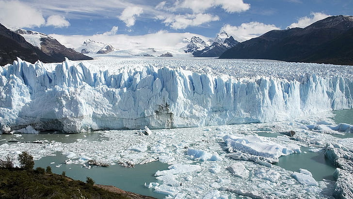 Perito Moreno Glacier, water, frozen, icebergs, nature, snow, HD wallpaper