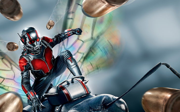 Paul Rudd, Ant-Man, motorcycle, land vehicle, transportation, HD wallpaper