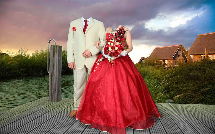 Template For The Bride And Groom Photo Psd
