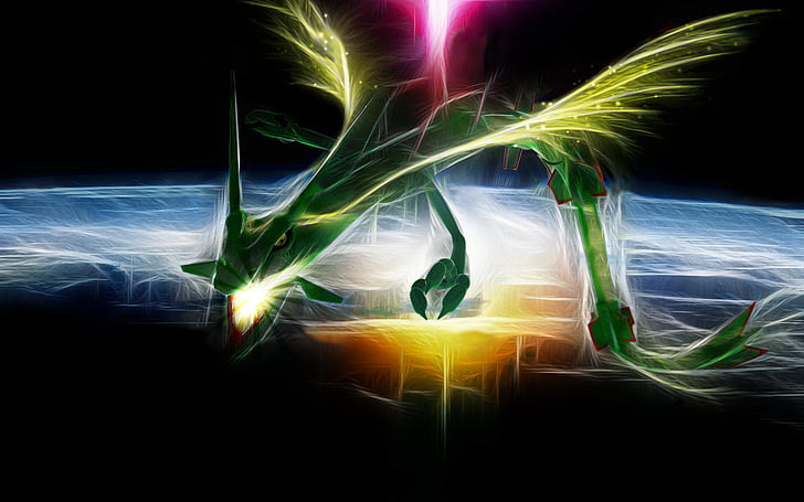 Download free Rayquaza With Anime Girls Wallpaper 