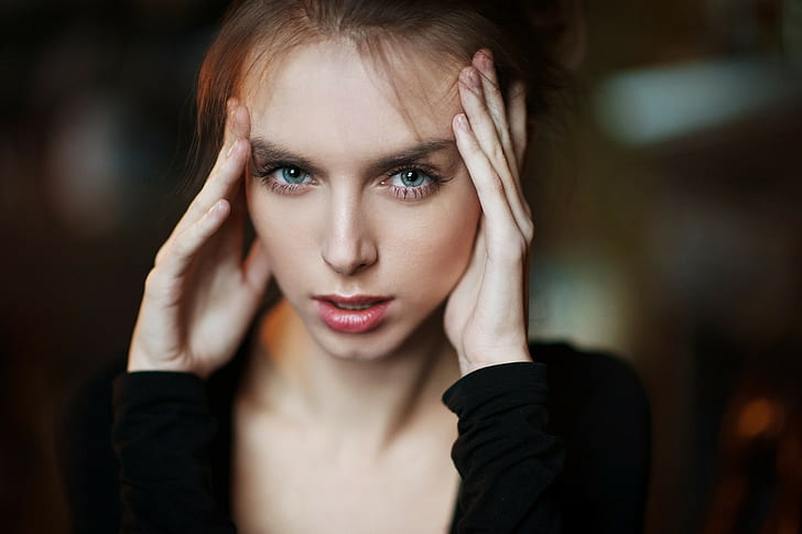 Victoria Vishnevetskaya, women, face, Maxim Maximov, portrait, HD wallpaper