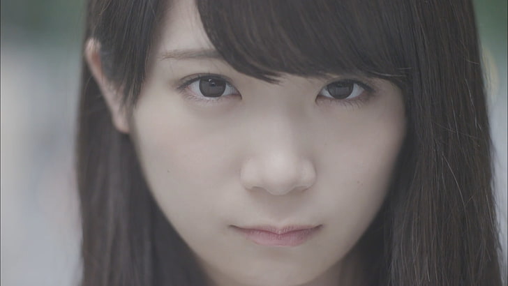 Nogizaka46, Asian, women, face, portrait, headshot, looking at camera