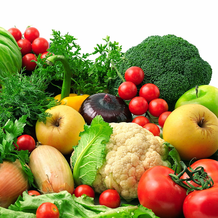 photo of assorted vegetables, agriculture, apple, arrangement, HD wallpaper