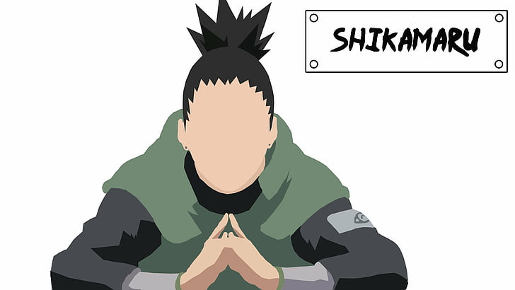 Anime, Naruto, Minimalist, Shikamaru Nara, one person, communication