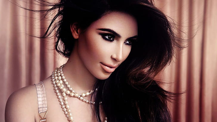 Kim Kardashian Beautiful, celebrity, celebrities, girls, model, HD wallpaper