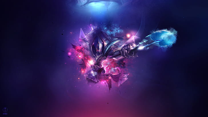 HD wallpaper: purple, space, pink, the game, hero, staff, LOL, League of  Angels | Wallpaper Flare