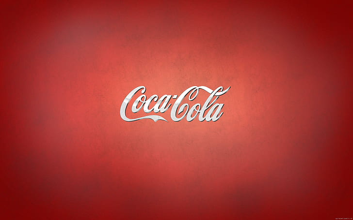 Coca Cola logo on red background, coca cola logo, brand