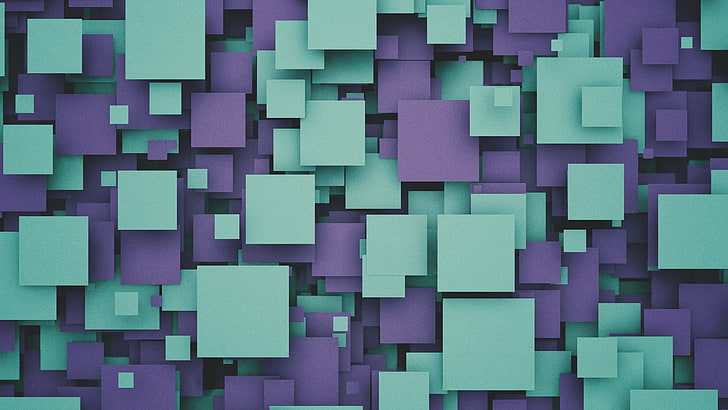 teal and purple wallpaper, blue and purple wallpaper, 3D, digital art, HD wallpaper