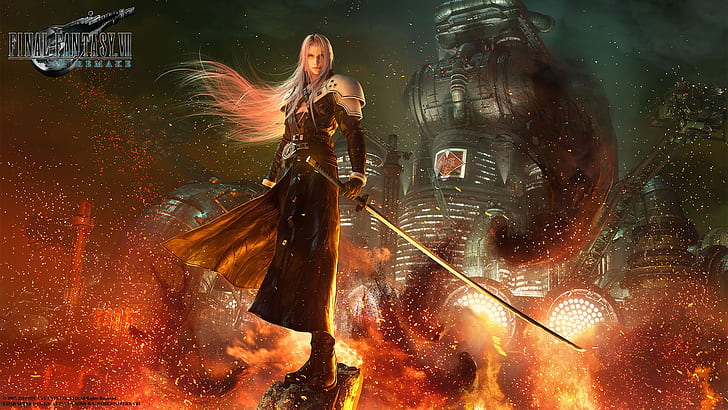 video games, Sephiroth, Final Fantasy, Final Fantasy VII, Final Fantasy VII: Remake, HD wallpaper