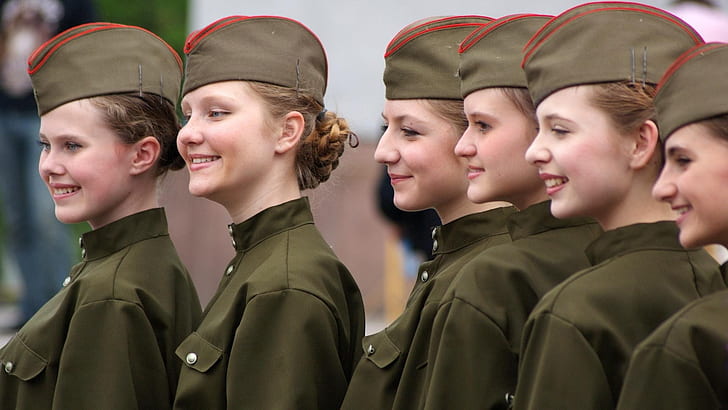 women soldiers uniforms military russia army girls Aircraft Military HD Art, HD wallpaper