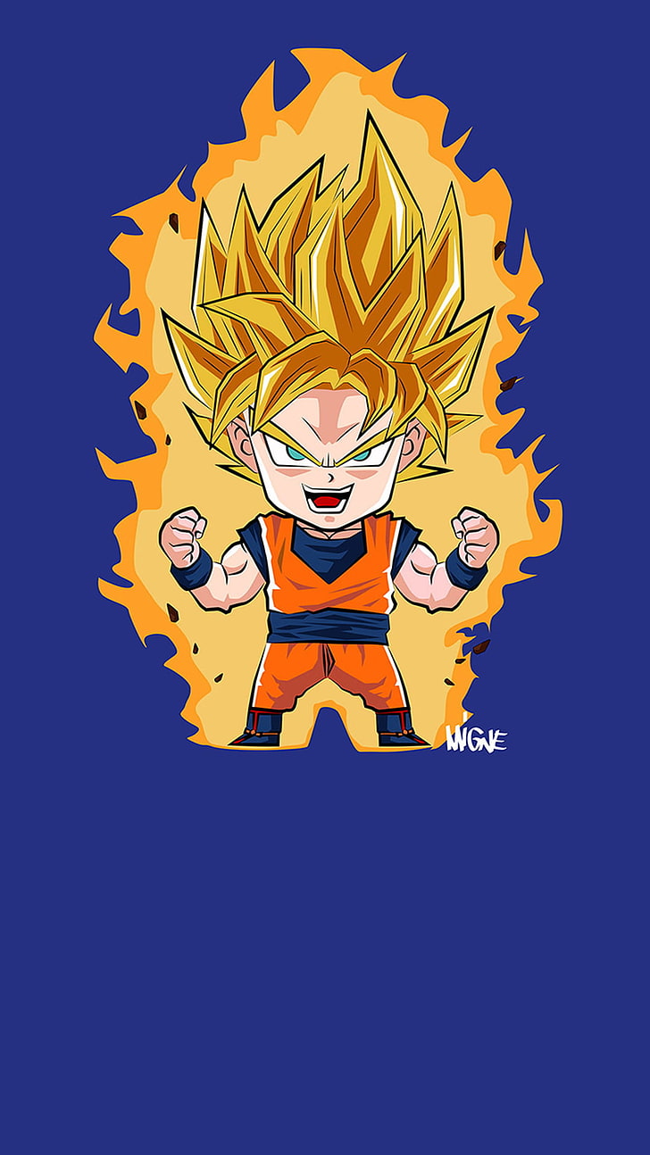 Dragon Ball Super Saiyan Goku illustration, Dragon Ball Z, blue, HD wallpaper