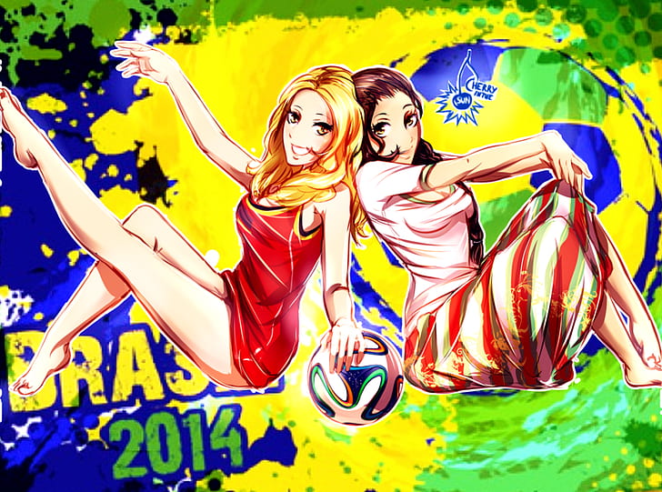 world cup girls, Belgium, Algeria, HD wallpaper