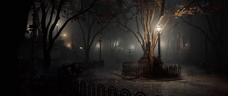 Vampyr, video game art, dark, Gothic, mist, city, London