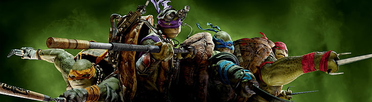 Ninja Turtles 2014, TMNT digital wallpaper, Cartoons, Michelangelo, HD wallpaper