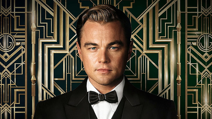the great gatsby, portrait, headshot, adult, one person, looking at camera