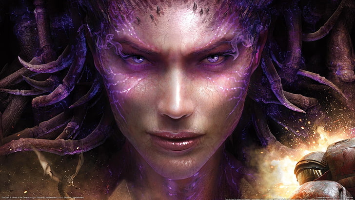 woman portrait digital wallpaper, StarCraft, Starcraft II, Sarah Kerrigan
