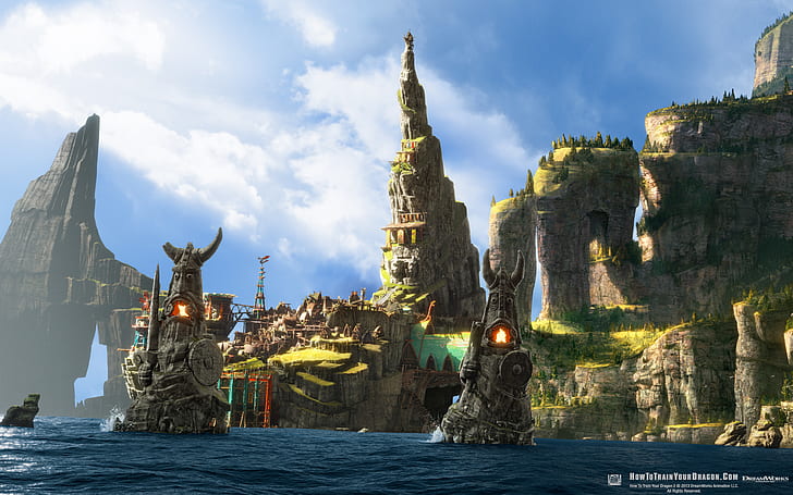 How to Train Your Dragon Island HD, movies, HD wallpaper
