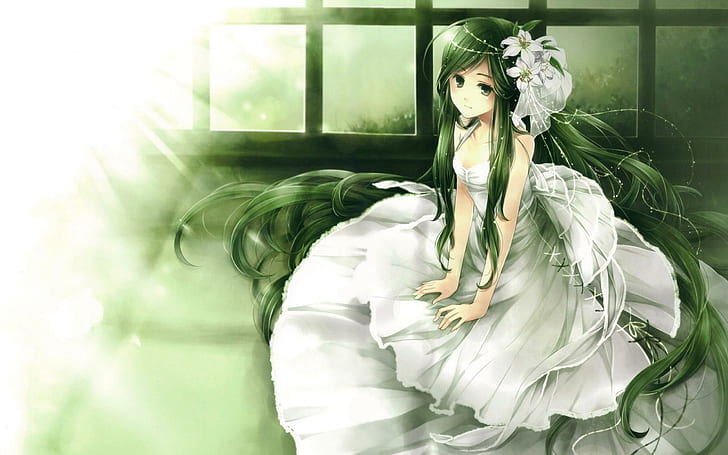 Anime bride, female anime character, 2560x1600, woman, HD wallpaper