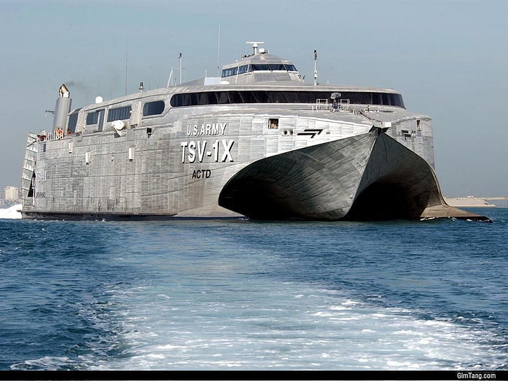 army, USAV Spearhead (TSV-X1), ferry, nautical vessel, transportation, HD wallpaper