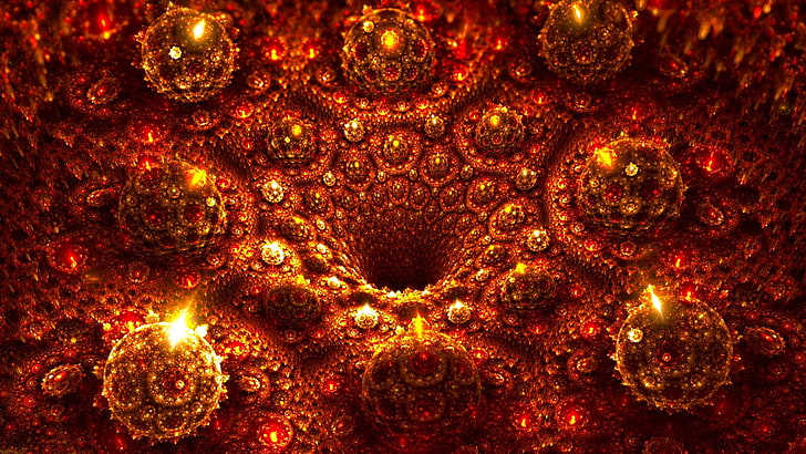 red liquid artwork, fractal, abstract, full frame, backgrounds, HD wallpaper