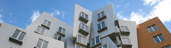 high-rise building, multiple display, MIT Stata Center, architecture, HD wallpaper