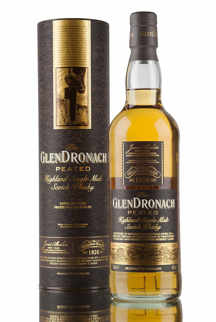 glendronach, peated, scotch, whisky, HD wallpaper